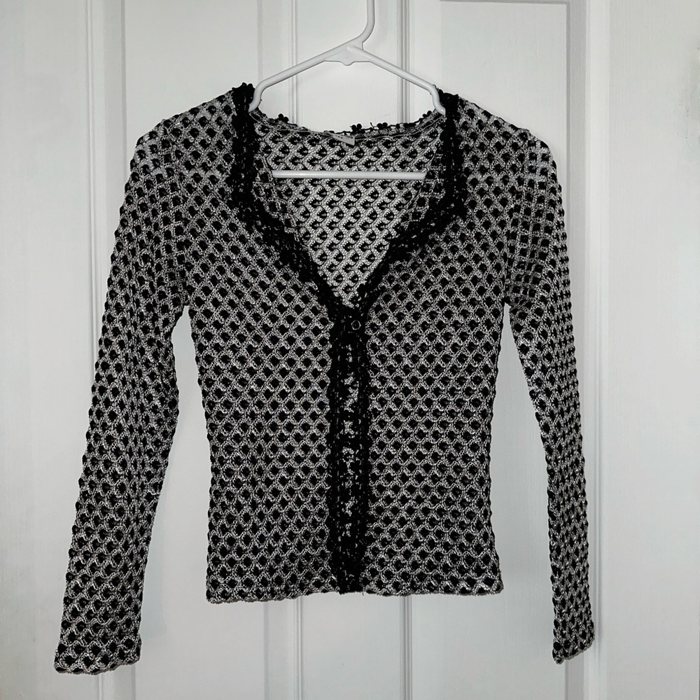 Black & White Knit Top